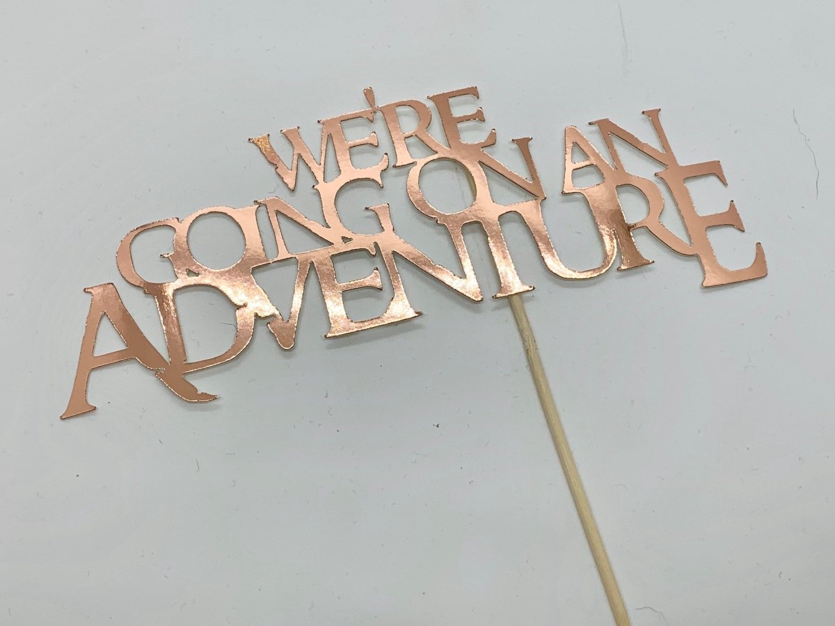 Digital We're going on an Adventure Wedding Cake Topper - Resplendent Aurora