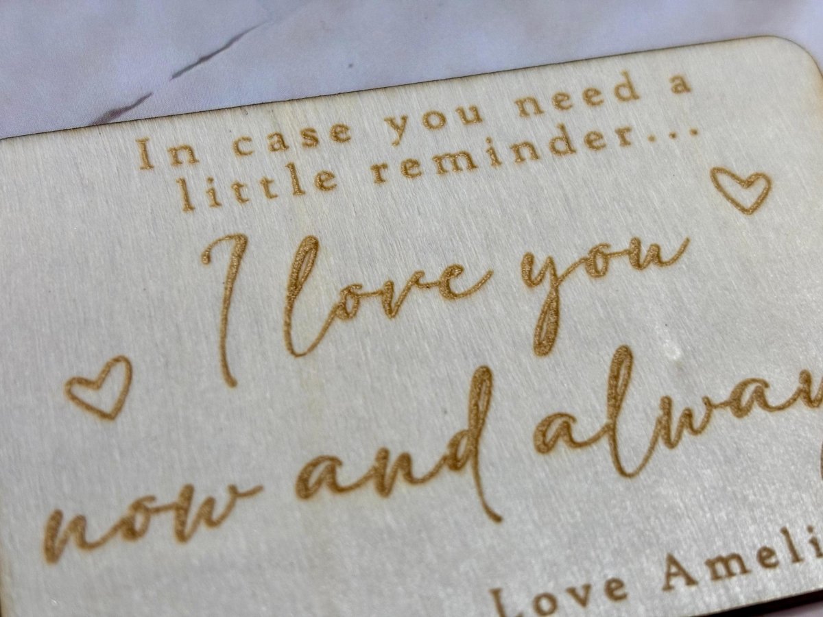 Personalised Wallet Inserts for Valentines or Anniversary - Resplendent Aurora