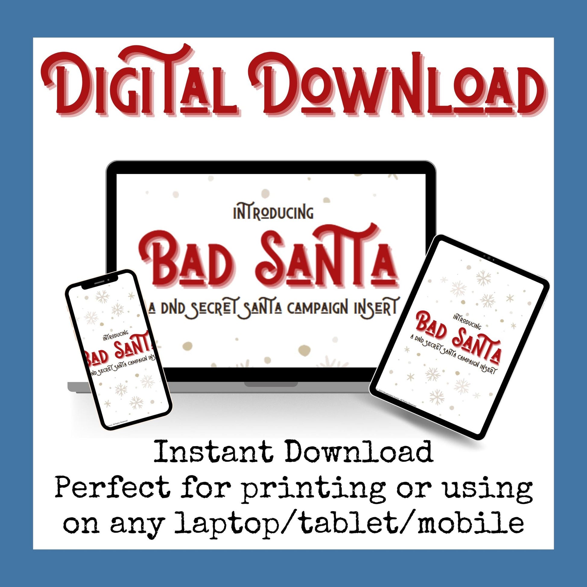 Bad Secret Santa DnD Christmas One-Shot: Festive Holiday D&D 5e Encounter (PDF) - Resplendent Aurora