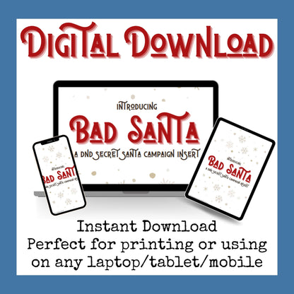 Bad Secret Santa DnD Christmas One-Shot: Festive Holiday D&D 5e Encounter (PDF) - Resplendent Aurora