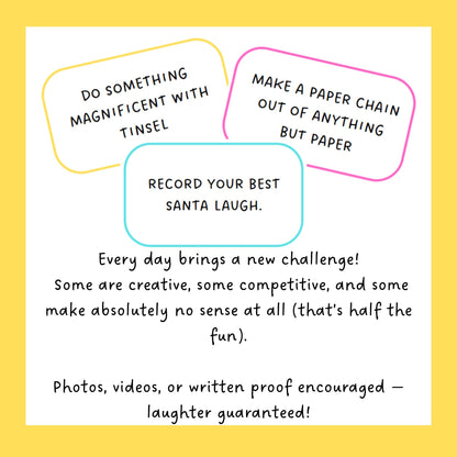 Printable Christmas Task Advent Calendar for Family, Friends or Co-Workers | PDF Download - Resplendent Aurora