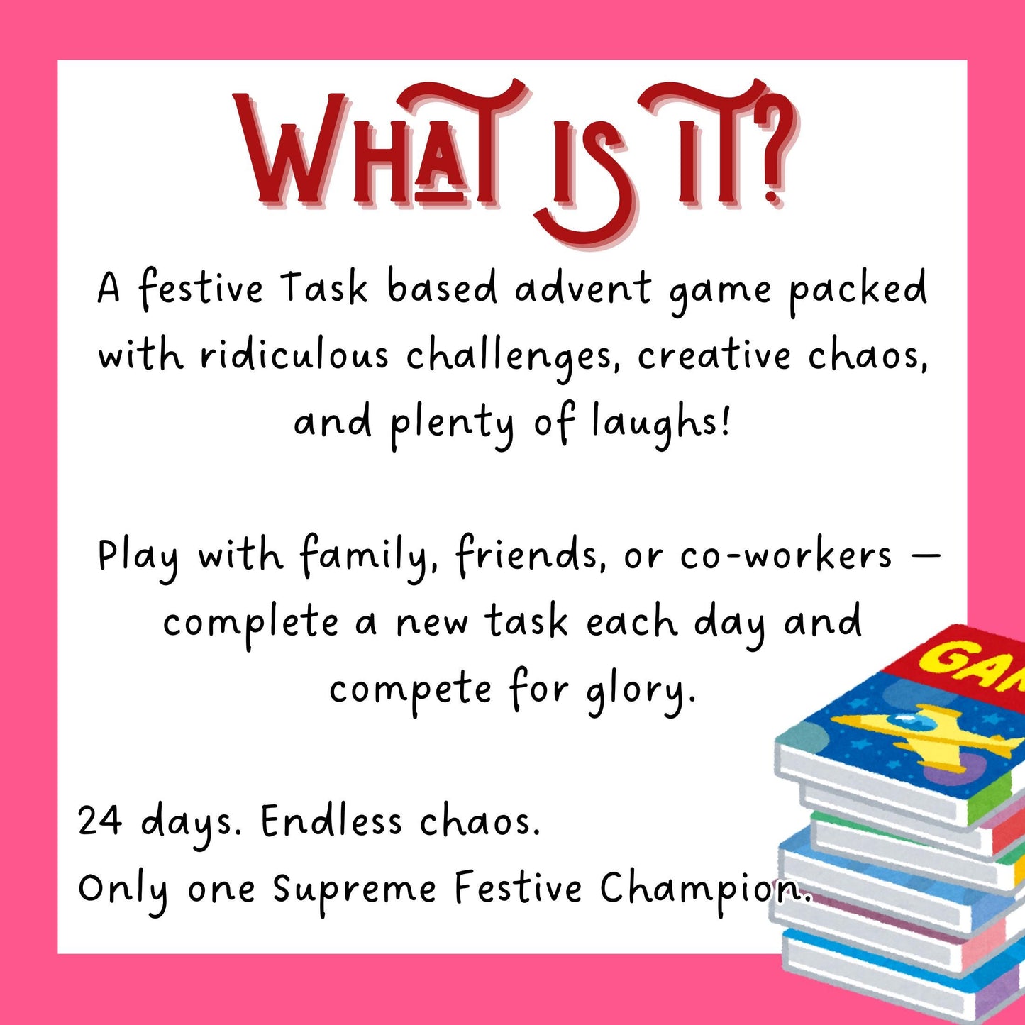 Printable Christmas Task Advent Calendar for Family, Friends or Co-Workers | PDF Download - Resplendent Aurora