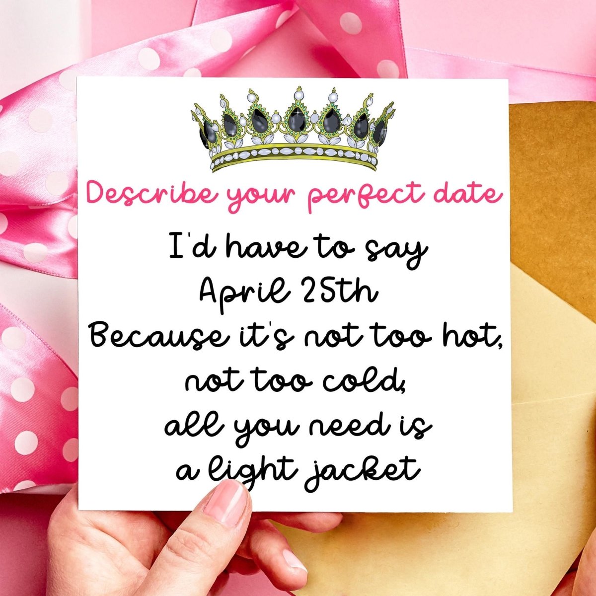 April 25th Funny Romantic Valentines Day Card | Anniversary Card - Resplendent Aurora