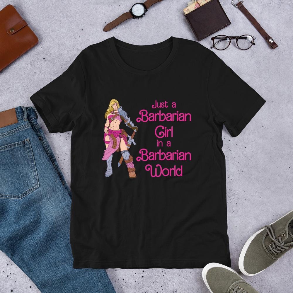 Barbarian Girl T-Shirt | Funny RPG Gamer Tee - Resplendent Aurora