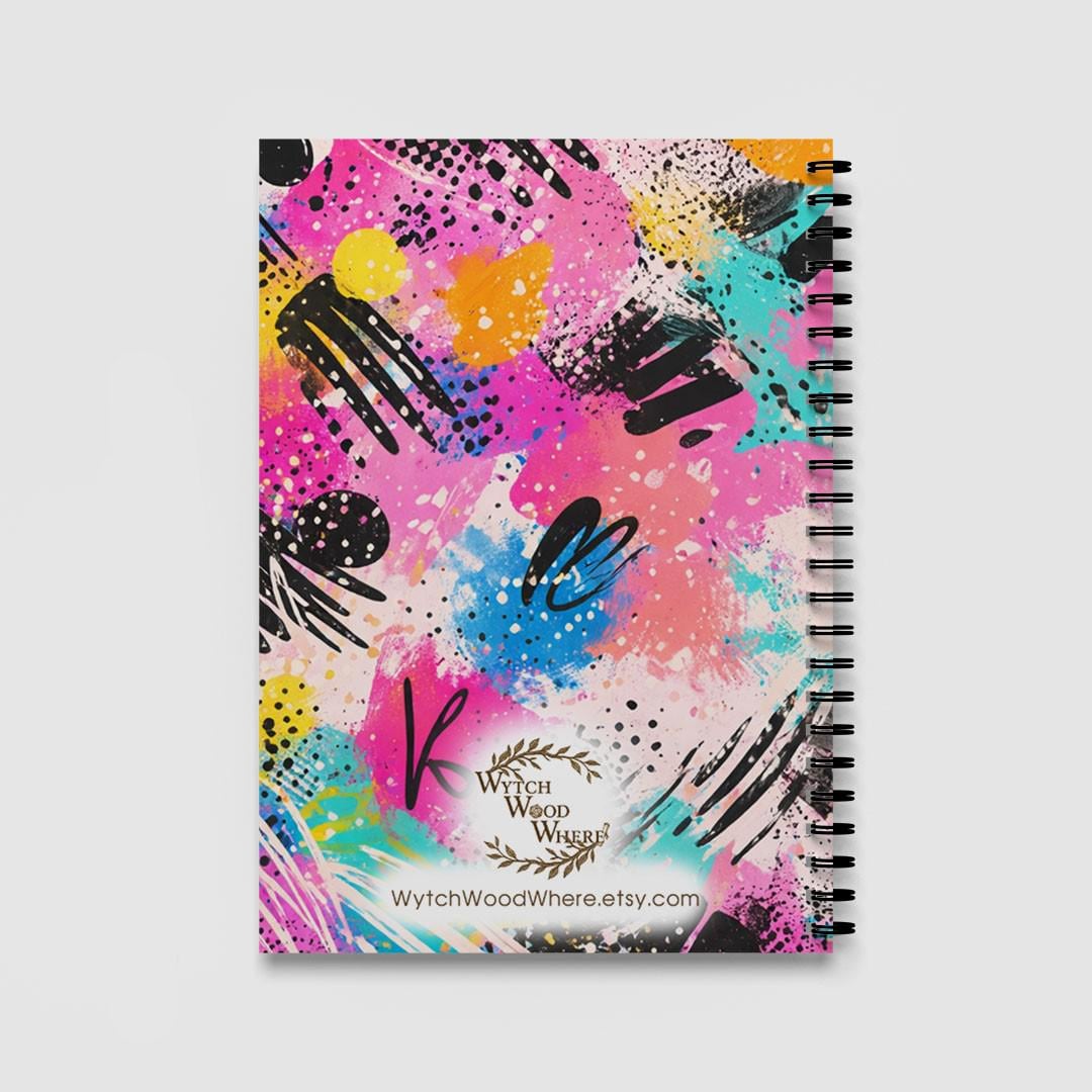 Barbarian Notebook , Graffiti Dungeons and Dragons Journal , Spiral Bound A5 Notebook - Resplendent Aurora