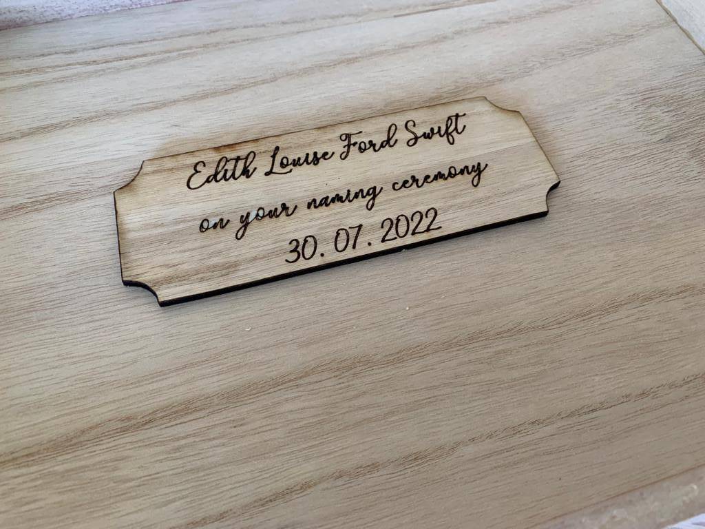 Box Sign Insert | Add a plaque inside my box