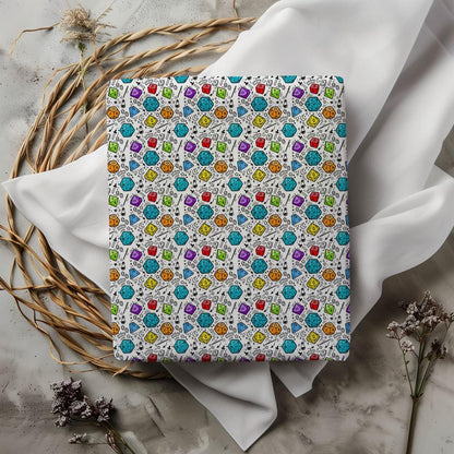 Colourful DnD Wrapping Paper | RPG Tabletop Gamer Gift Wrap | D20 Fantasy Birthday Paper - Resplendent Aurora