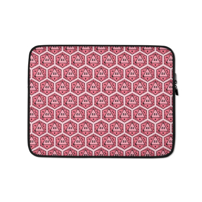 D20 Dice Laptop Sleeve | RPG Gamer Neoprene Case - Resplendent Aurora
