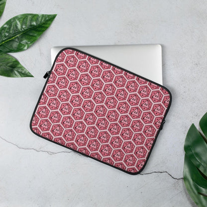 D20 Dice Laptop Sleeve | RPG Gamer Neoprene Case - Resplendent Aurora
