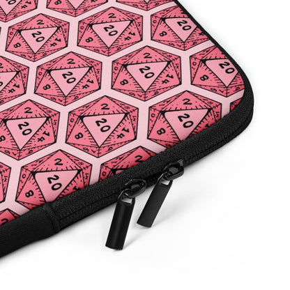 D20 Dice Laptop Sleeve | RPG Gamer Neoprene Case - Resplendent Aurora