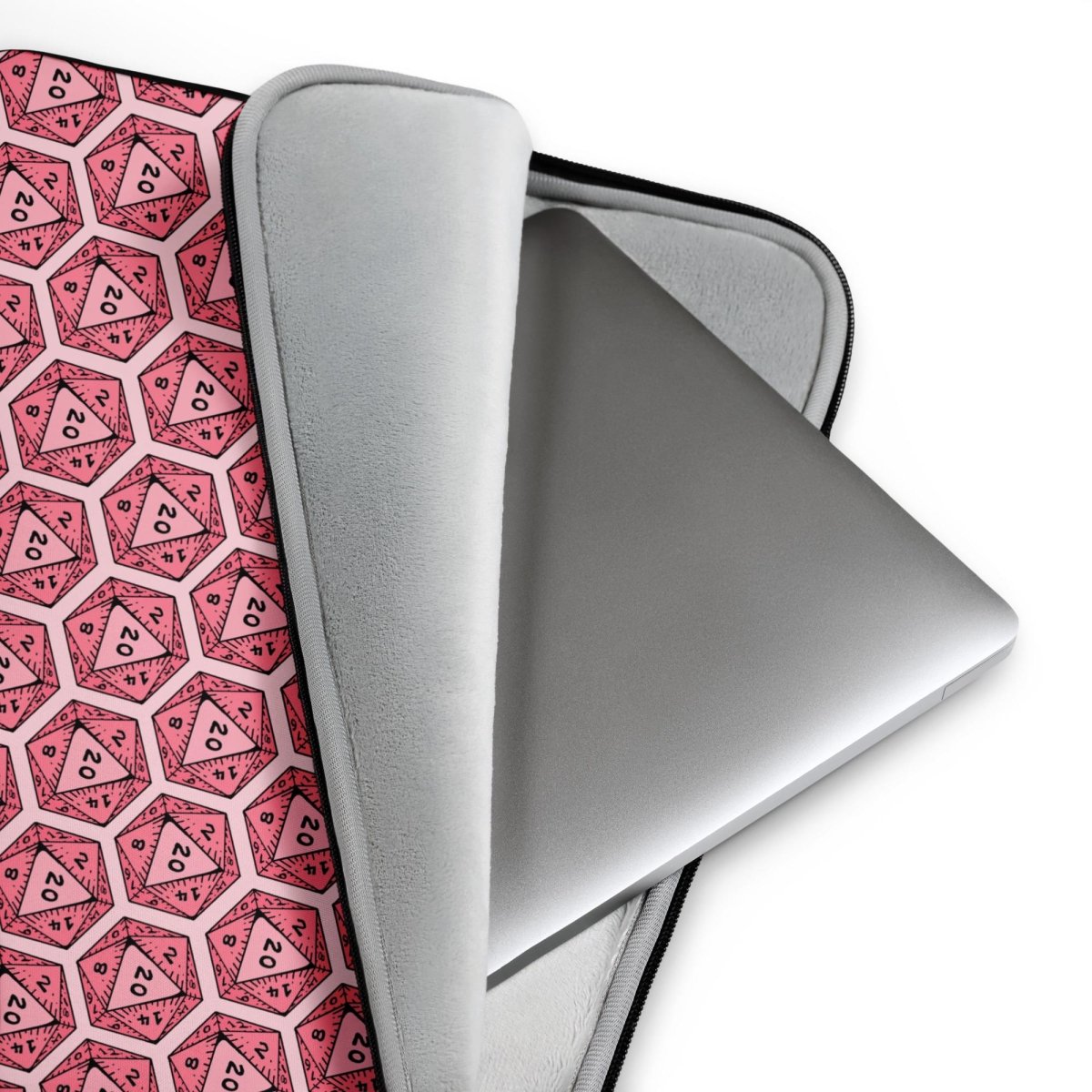 D20 Dice Laptop Sleeve | RPG Gamer Neoprene Case - Resplendent Aurora