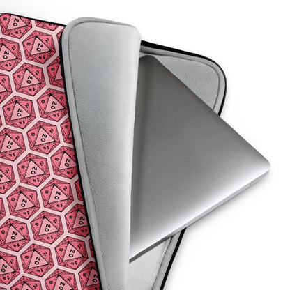 D20 Dice Laptop Sleeve | RPG Gamer Neoprene Case - Resplendent Aurora