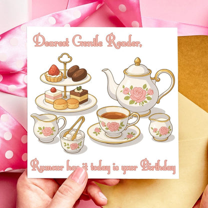 Dearest Gentle Reader Bridgerton - Inspired Birthday Card - Resplendent Aurora