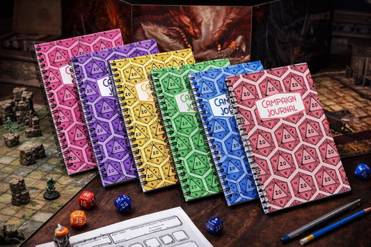 DnD Campaign Journal | D20 Dice Critical Hit RPG Notebook - Resplendent Aurora