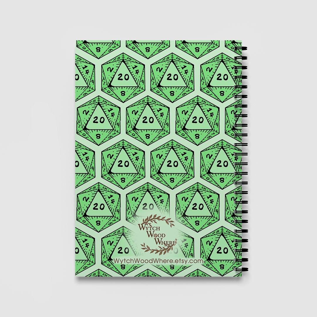 DnD Campaign Journal | D20 Dice Critical Hit RPG Notebook - Resplendent Aurora