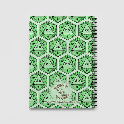 DnD Campaign Journal | D20 Dice Critical Hit RPG Notebook - Resplendent Aurora
