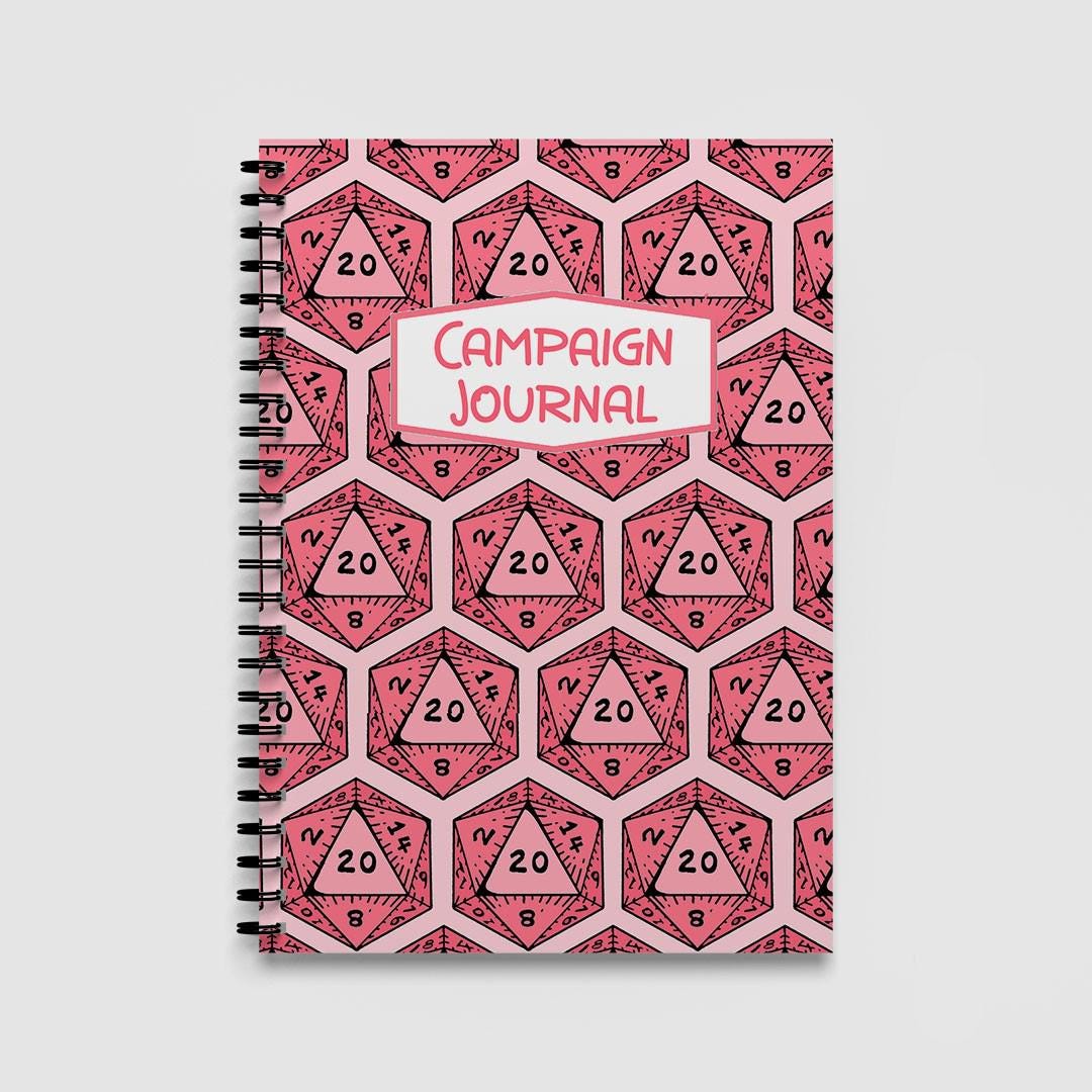 DnD Campaign Journal | D20 Dice Critical Hit RPG Notebook - Resplendent Aurora