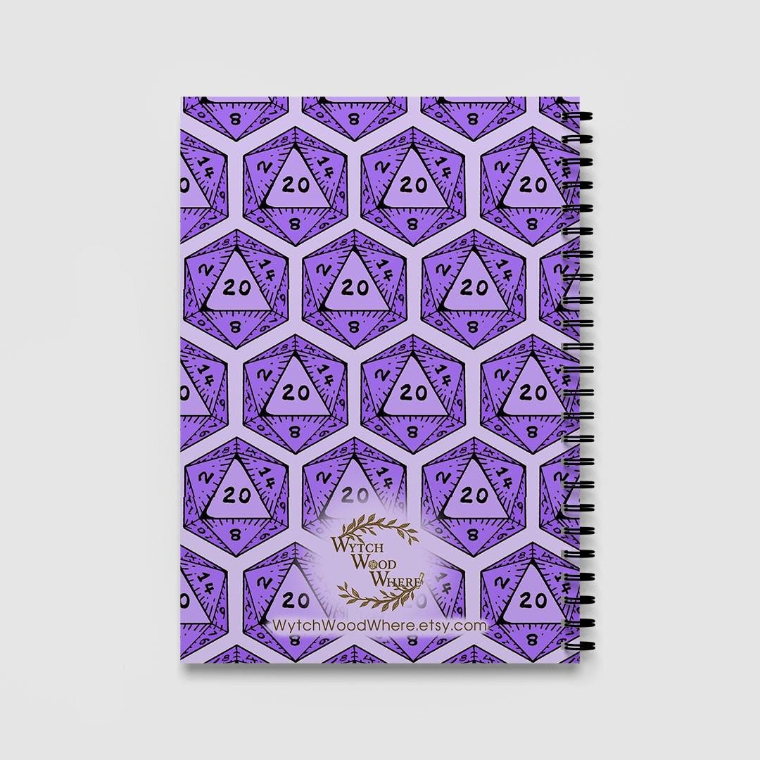 DnD Campaign Journal | D20 Dice Critical Hit RPG Notebook - Resplendent Aurora