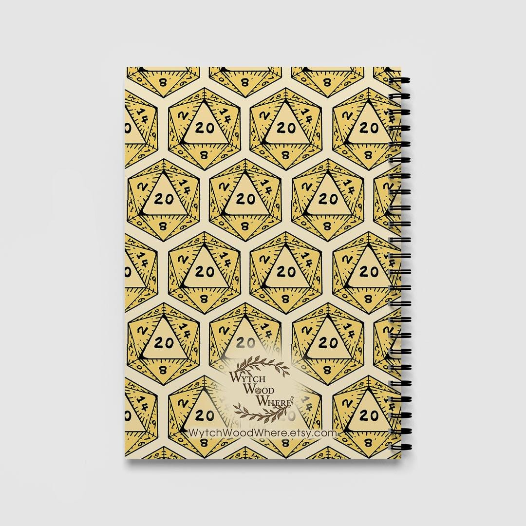 DnD Campaign Journal | D20 Dice Critical Hit RPG Notebook - Resplendent Aurora