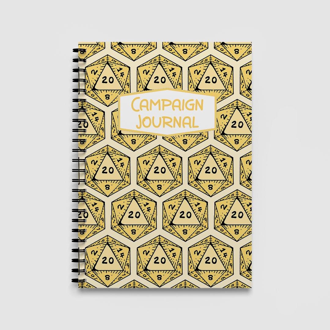 DnD Campaign Journal | D20 Dice Critical Hit RPG Notebook - Resplendent Aurora