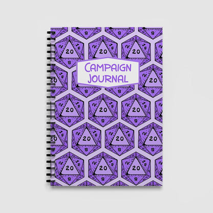 DnD Campaign Journal | D20 Dice Critical Hit RPG Notebook - Resplendent Aurora