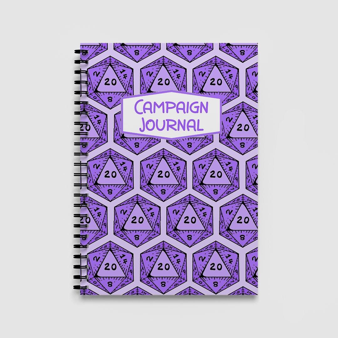 DnD Campaign Journal | D20 Dice Critical Hit RPG Notebook - Resplendent Aurora