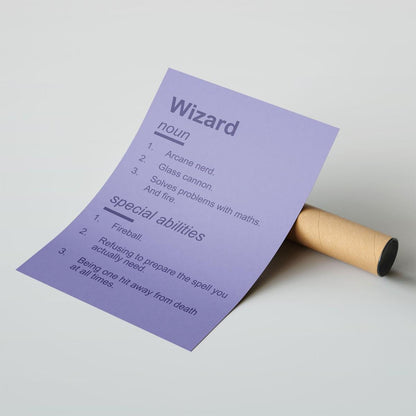 DnD Class Definition Art Print | Funny Dungeons and Dragons Gift - Resplendent Aurora