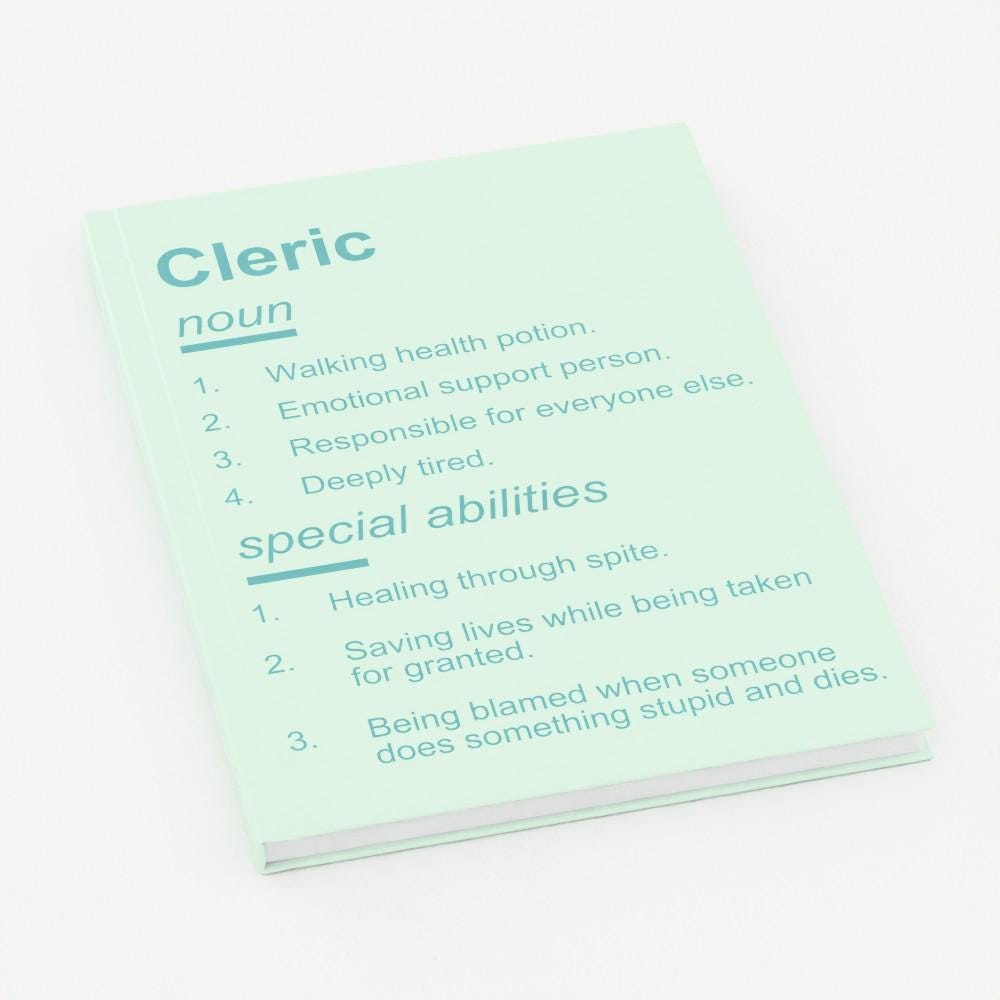 DnD Class Definition Hardback Journal A5 | Dungeons and Dragons RPG Notebook - Resplendent Aurora