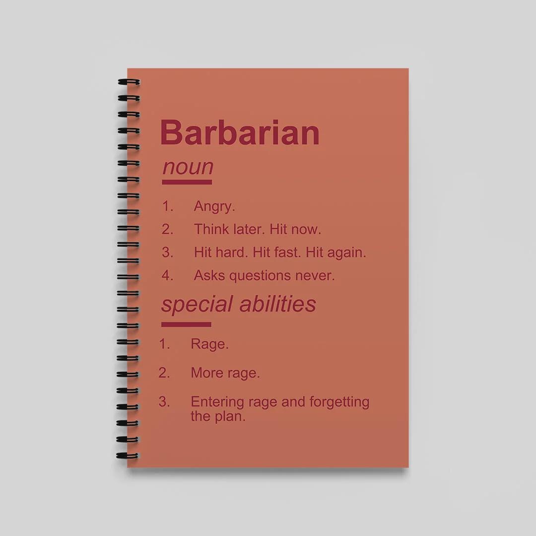 DnD Class Notebook , Funny Dungeons and Dragons Journal , Spiral Bound A5 Notebook - Resplendent Aurora