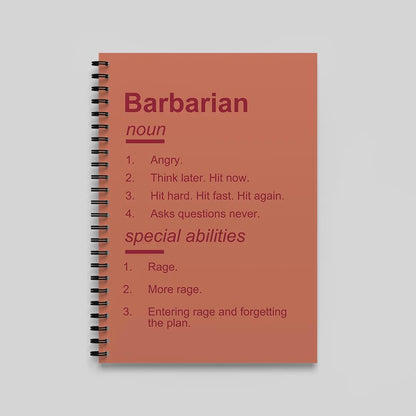 DnD Class Notebook , Funny Dungeons and Dragons Journal , Spiral Bound A5 Notebook - Resplendent Aurora