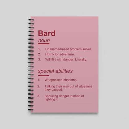 DnD Class Notebook , Funny Dungeons and Dragons Journal , Spiral Bound A5 Notebook - Resplendent Aurora