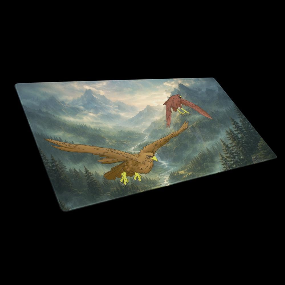 Eagle Gaming Desk Mat – Fantasy Mountain XXL Mouse Pad – LOTR Inspired Desk Setup - Resplendent Aurora