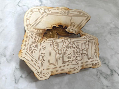Fillable Treasure Chest Party Favours | Kids Pirate Party Treat Holders | DnD Mimic Loot Tokens - Resplendent Aurora