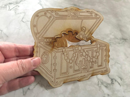 Fillable Treasure Chest Party Favours | Kids Pirate Party Treat Holders | DnD Mimic Loot Tokens - Resplendent Aurora