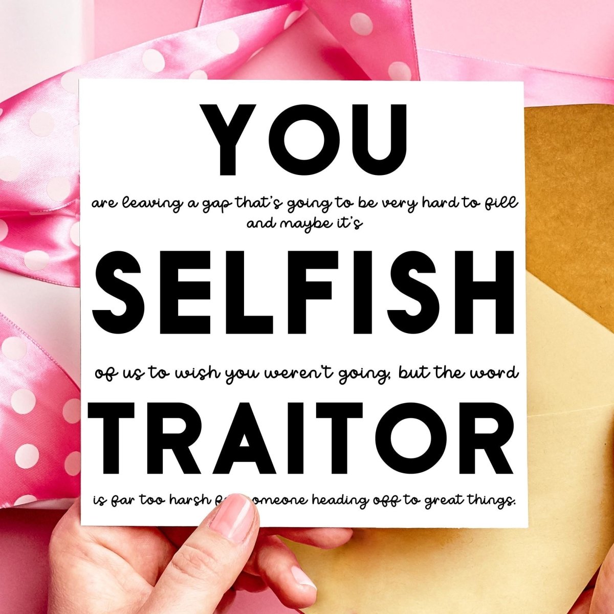 Funny Traitor Leaving Card | Work Colleague Goodbye - Resplendent Aurora