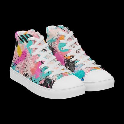 Graffiti High Top Canvas Shoes | Urban Streetwear Sneakers - Resplendent Aurora