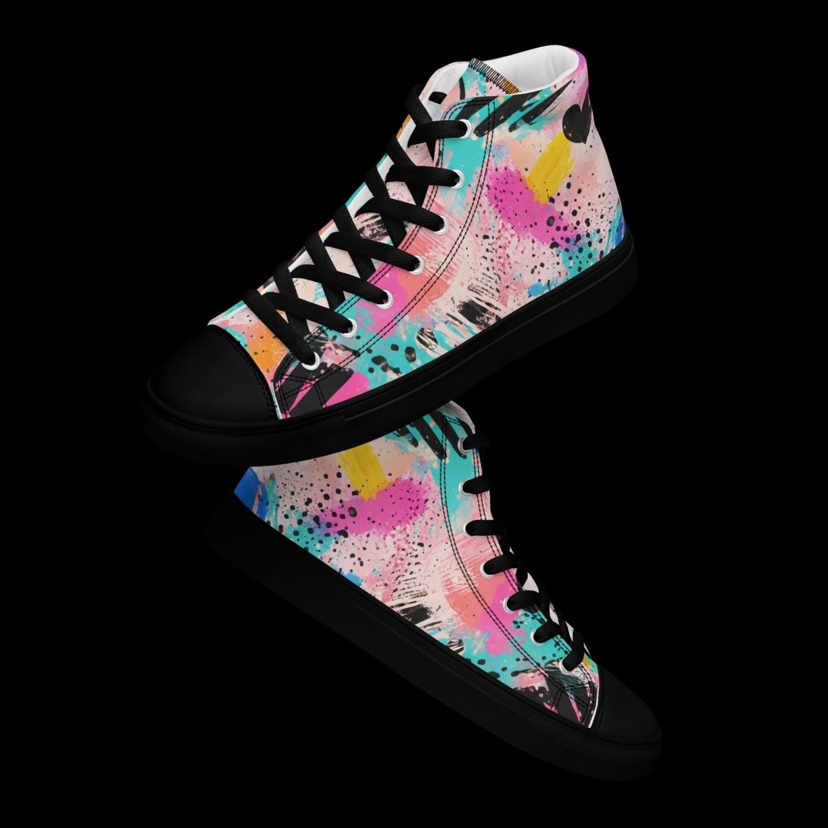 Graffiti High Top Canvas Shoes | Urban Streetwear Sneakers - Resplendent Aurora