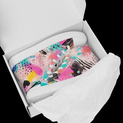 Graffiti High Top Canvas Shoes | Urban Streetwear Sneakers - Resplendent Aurora