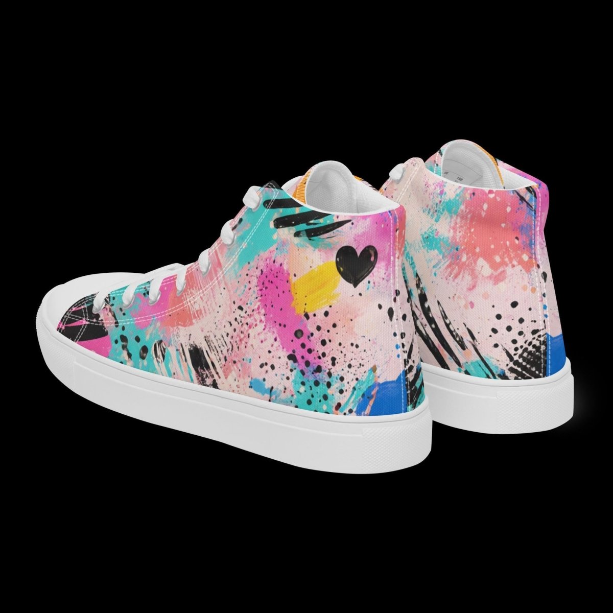 Graffiti High Top Canvas Shoes | Urban Streetwear Sneakers - Resplendent Aurora