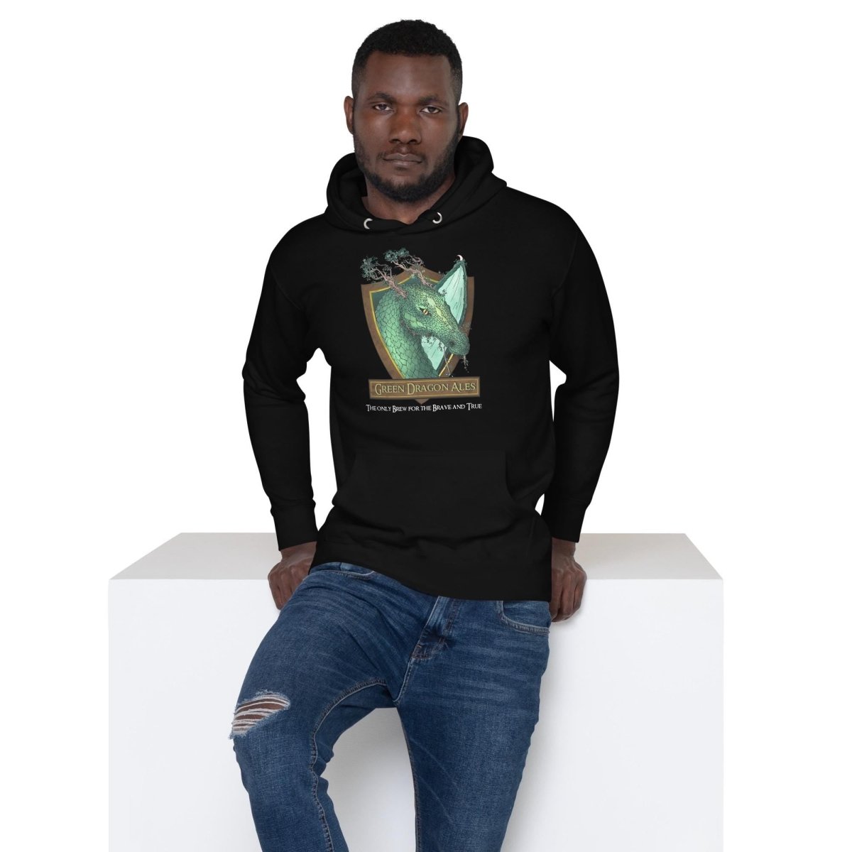 Green Dragon Ales Hoodie | LOTR Fantasy Pullover | Geeky Middle Earth Apparel - Resplendent Aurora