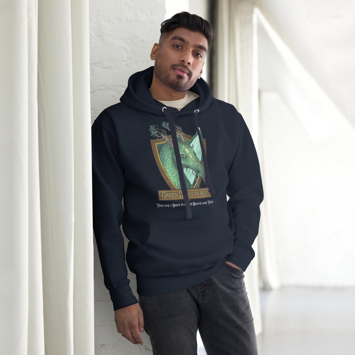 Green Dragon Ales Hoodie | LOTR Fantasy Pullover | Geeky Middle Earth Apparel - Resplendent Aurora