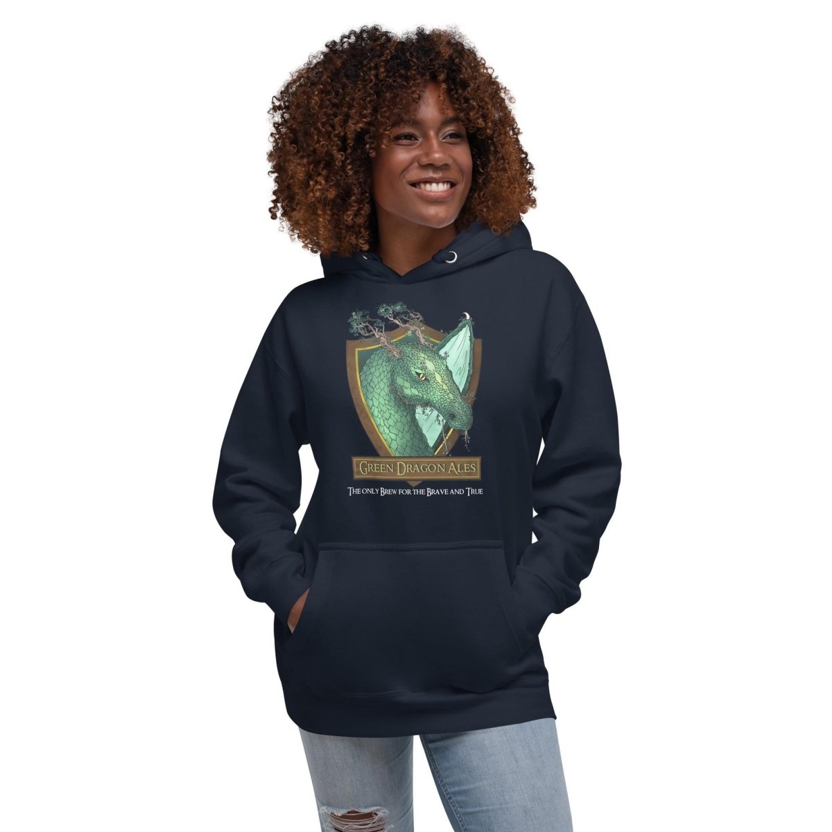 Green Dragon Ales Hoodie | LOTR Fantasy Pullover | Geeky Middle Earth Apparel - Resplendent Aurora
