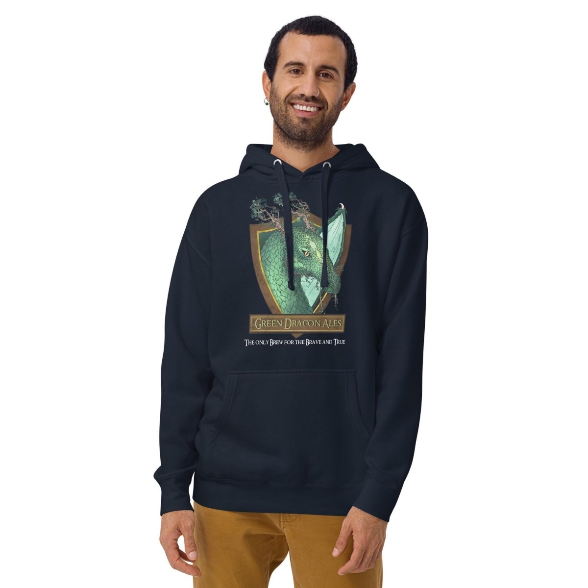 Green Dragon Ales Hoodie | LOTR Fantasy Pullover | Geeky Middle Earth Apparel - Resplendent Aurora