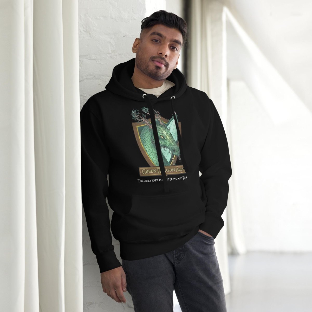 Green Dragon Ales Hoodie | LOTR Fantasy Pullover | Geeky Middle Earth Apparel - Resplendent Aurora