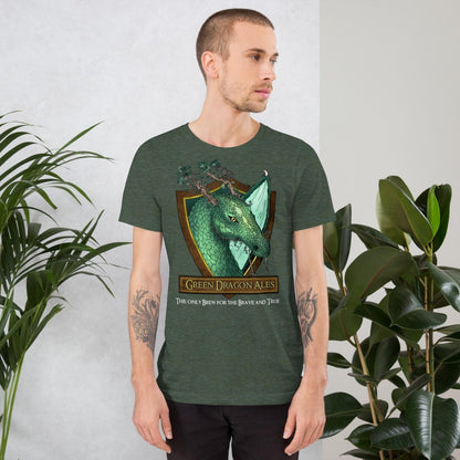 Green Dragon Ales T-Shirt | LOTR Fantasy Beer Tee - Resplendent Aurora