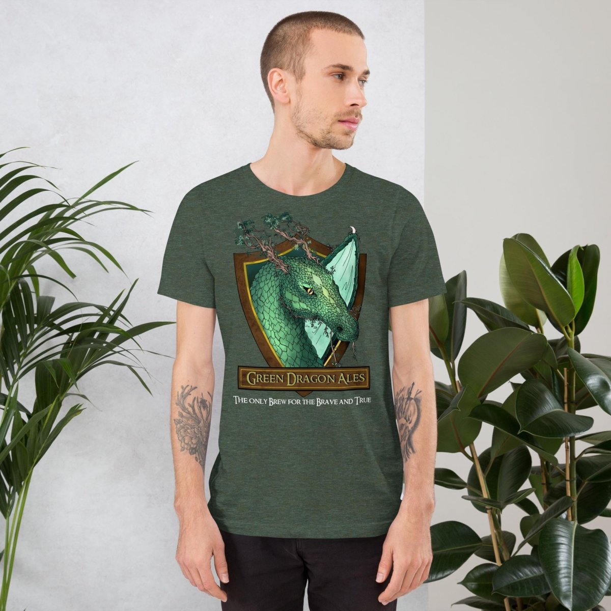 Green Dragon Ales T-Shirt | LOTR Fantasy Beer Tee - Resplendent Aurora