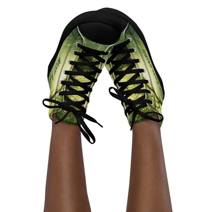 Not Lost, Just Exploring High Top Canvas Shoes | Forest Fantasy Sneakers | Woodland Adventure Streetwear - Resplendent Aurora