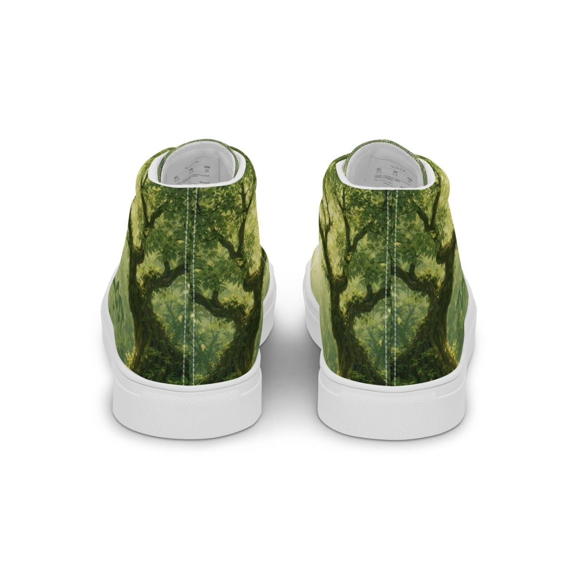 Not Lost, Just Exploring High Top Canvas Shoes | Forest Fantasy Sneakers | Woodland Adventure Streetwear - Resplendent Aurora