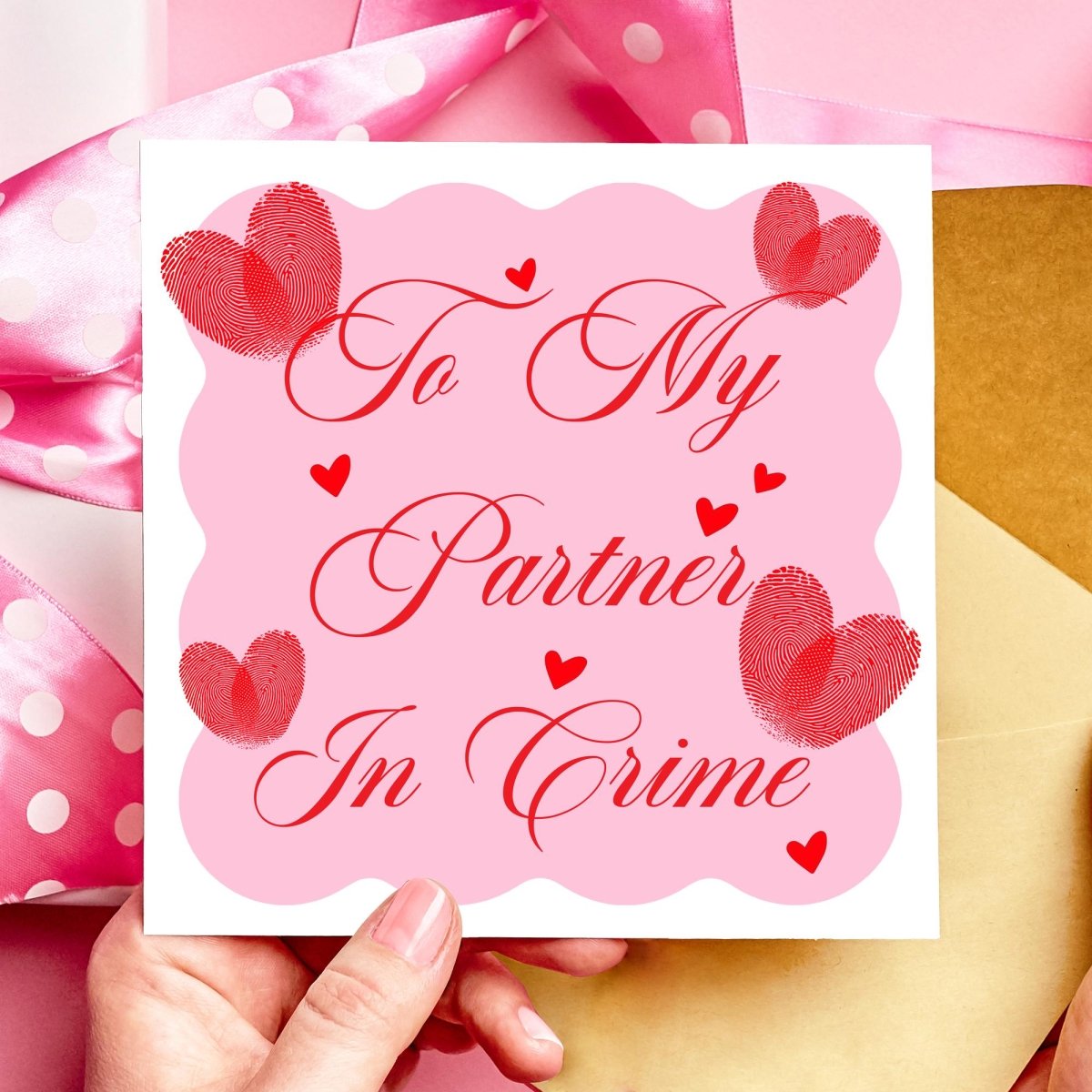 Partner in Crime Valentine's Day Card | Romantic Anniversary Card - Resplendent Aurora