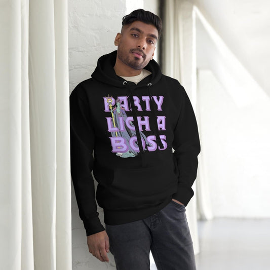 Party Lich a Boss Hoodie | Funny DnD Gamer Pullover - Resplendent Aurora
